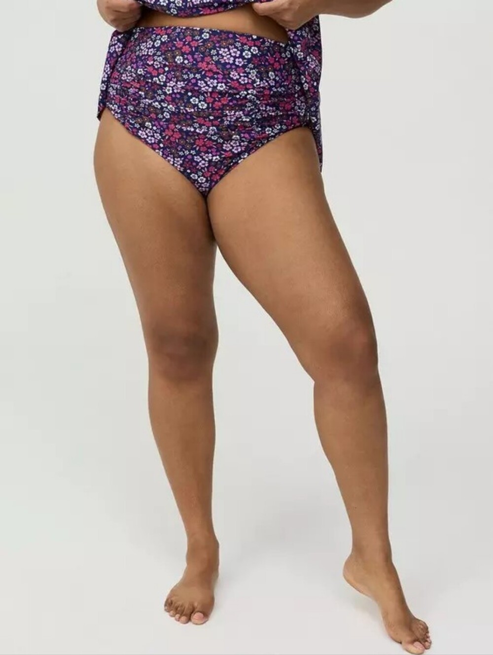 Torrid High-Rise Ruched Cheeky Swim Bottom Plus Size 2X Nwt